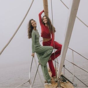 COPY - Pointelle Pants - DD Green